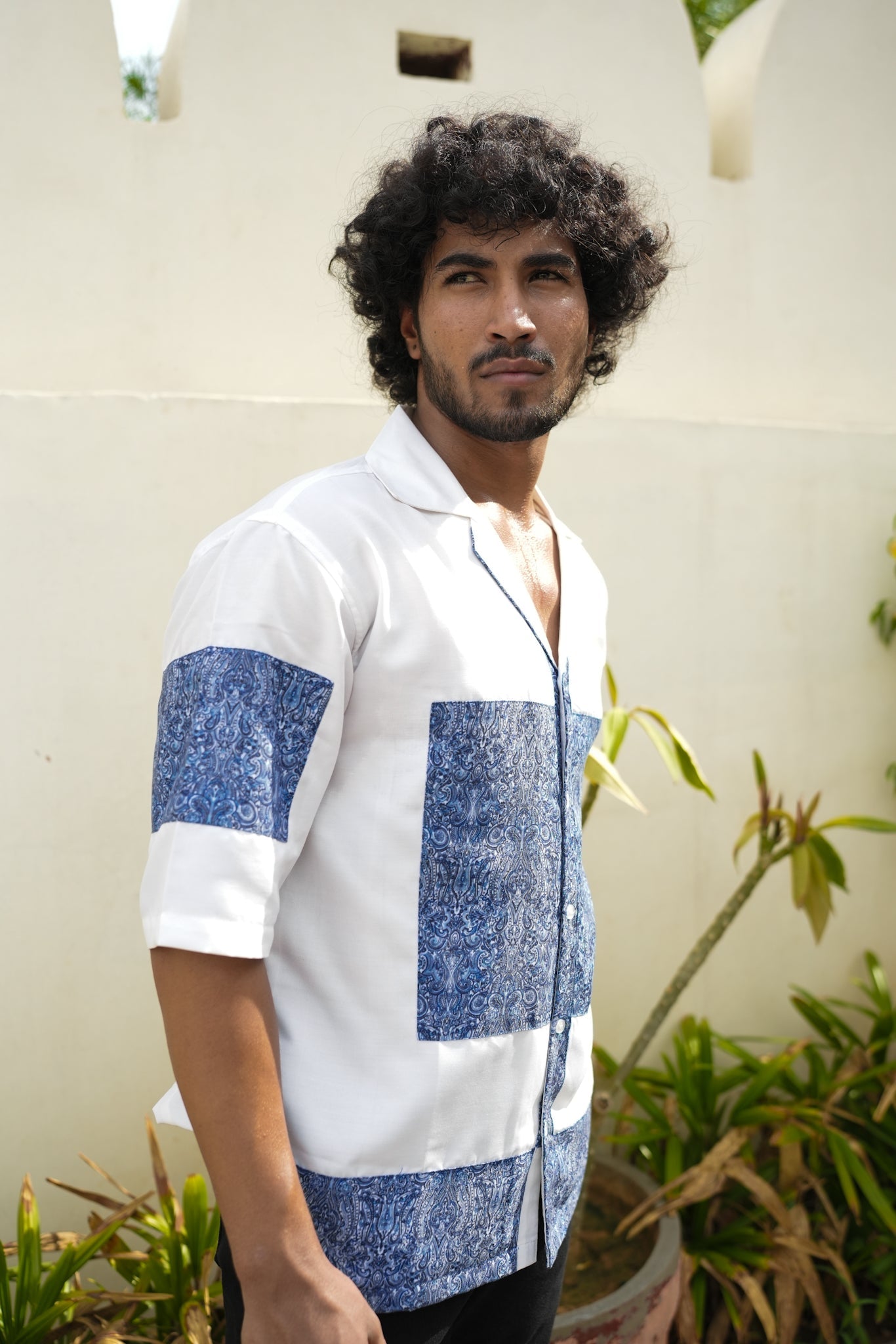 BLUE SILENCE OVERSIZED SHIRT