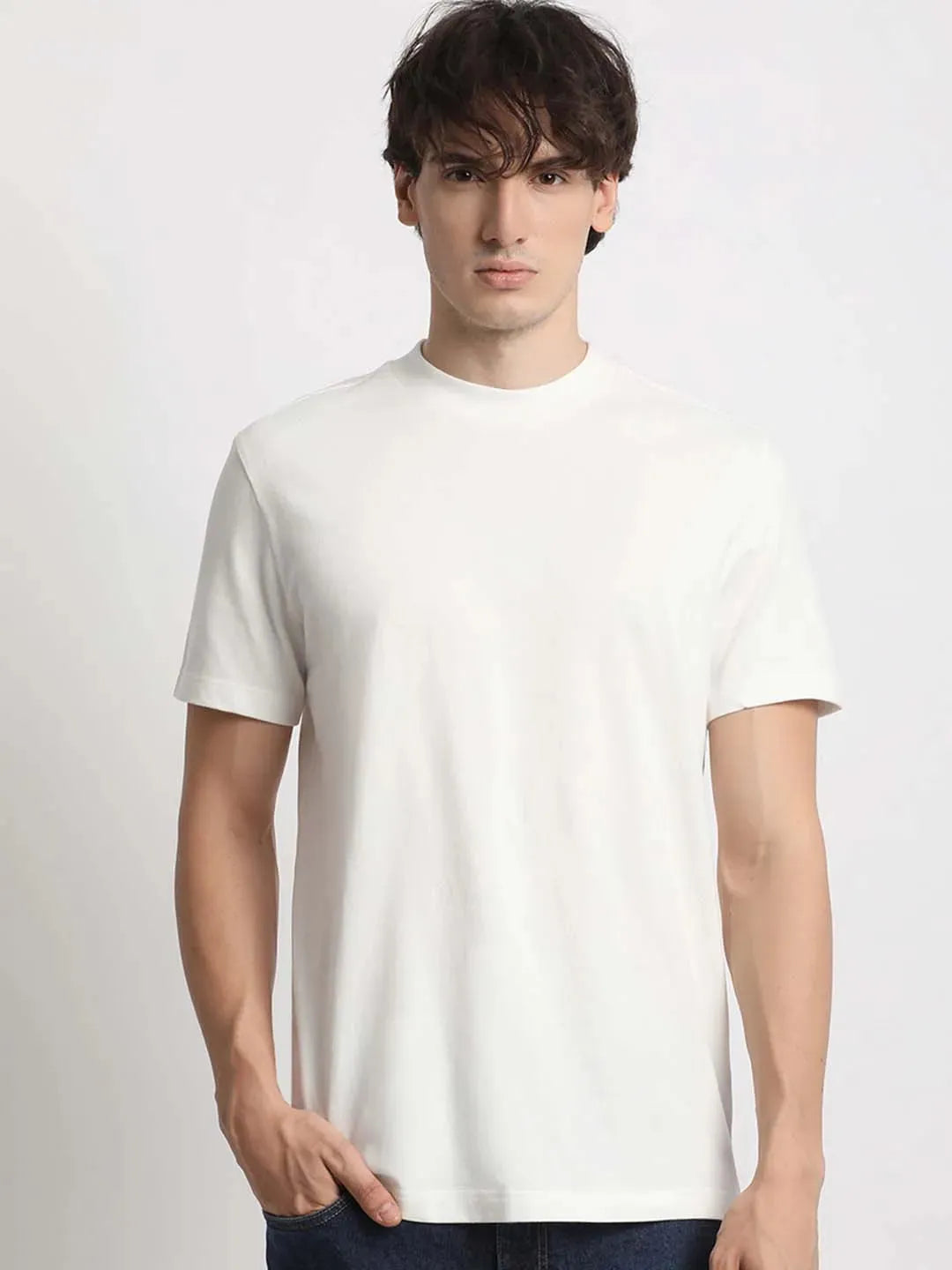 Monochrome Jungle Breeze Shirt – Bold Black Leaf Print on Cream