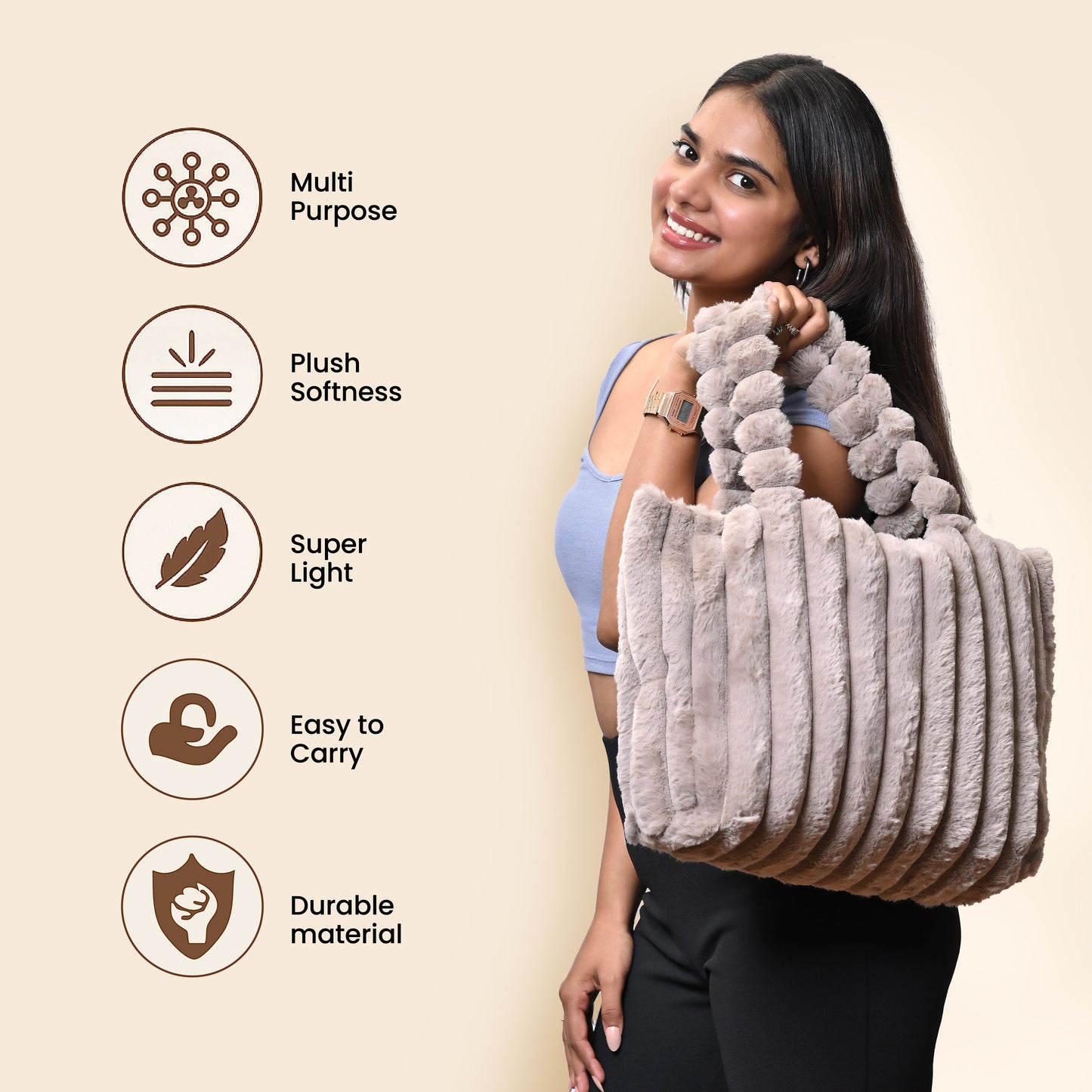 Plush Tote Bag (Free Labubu Included)