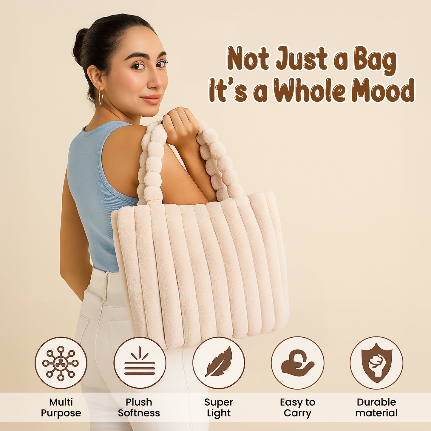Plush Tote Bag (Free Labubu Included)