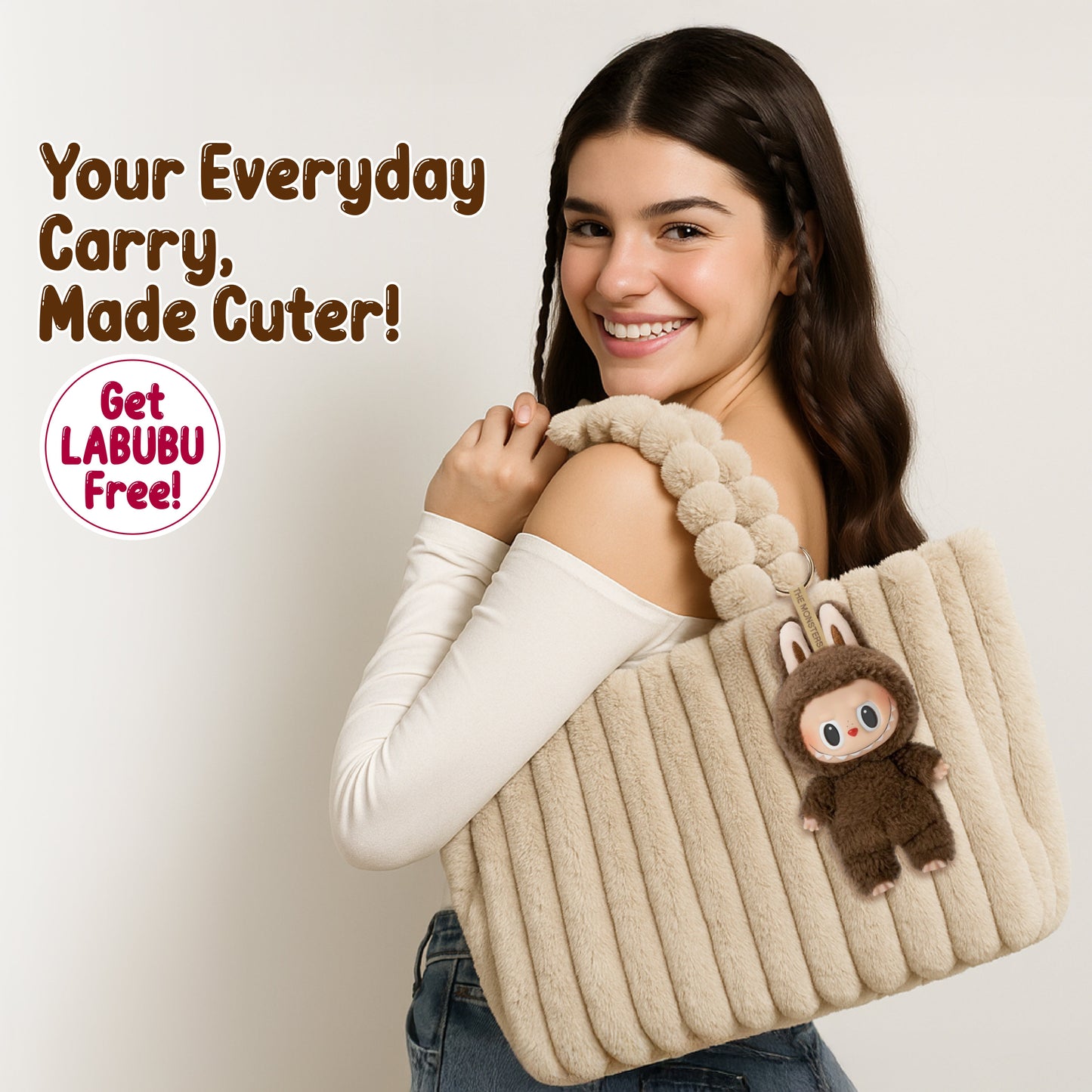 Plush Tote Bag (Free Labubu Included)