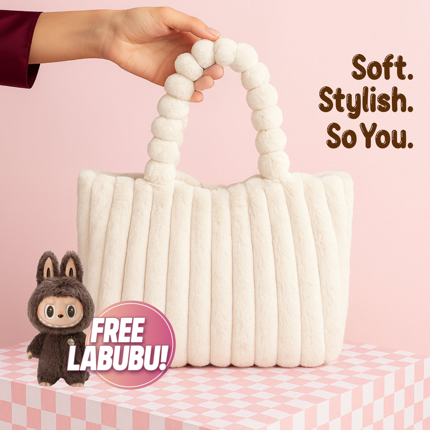 Plush Tote Bag (Free Labubu Included)