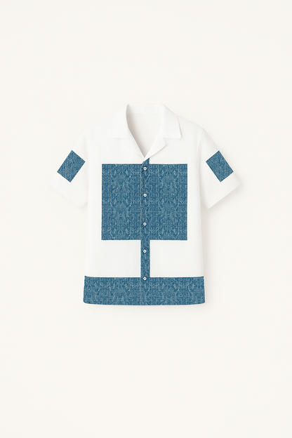 BLUE SILENCE OVERSIZED SHIRT