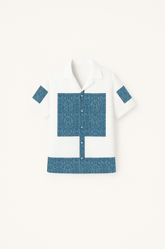 BLUE SILENCE OVERSIZED SHIRT