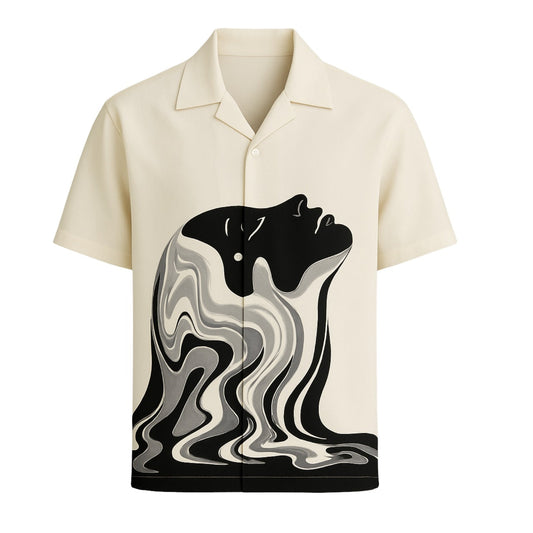 WAVES OF HER OVERSIZED SHIRT