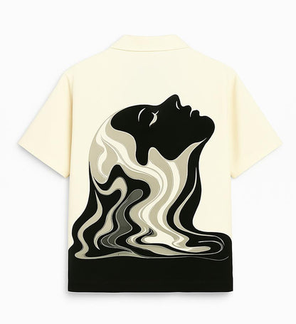 WAVES OF HER OVERSIZED SHIRT