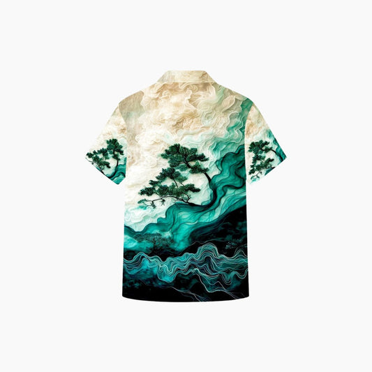 FOREST IN MOTION SATIN OVERSIZED SHIRT