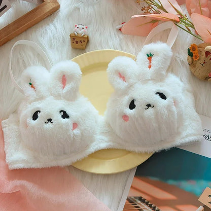 2 Bra + 2 Panties cute Japanese-style bra with a rabbit and no steel hoop ( Pack of 4 )